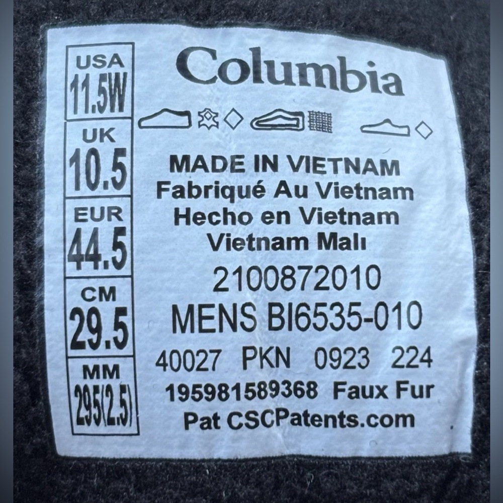 Columbia 🔥 Bugaboot Celsius Omni-Heat Black 200G Snow Ski Boots BI6535-010 - Picture 11 of 11